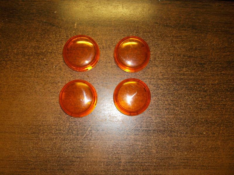 Harley-davidson turn lamp lenses 4 (amber take offs)