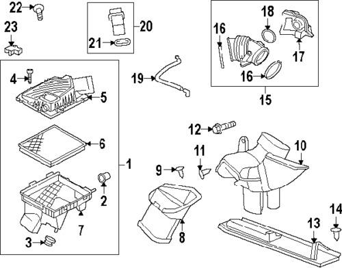 Buick 15865791 genuine oem factory original mass air flow sensor