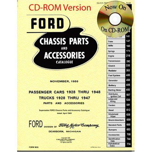 1928 - 1948  ford car & truck master parts list cd