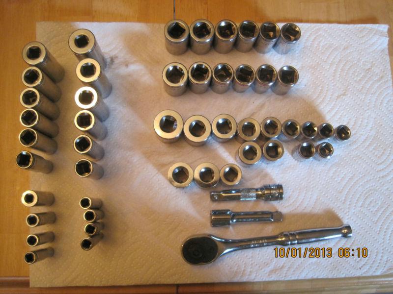 Kobalt assorted rachet and sockets 