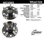 Centric parts 405.63001 rear hub assembly