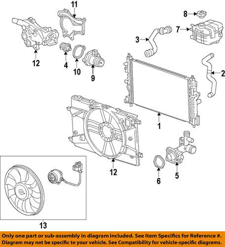 Buick gm oem 13372154 cooling fan-fan & motor