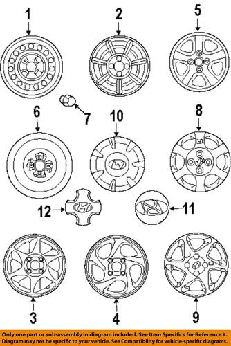 Hyundai oem 5296027700 wheels-center cap