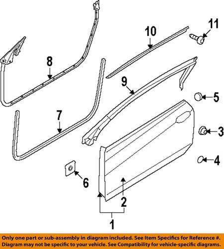 Hyundai oem 760032m000 door-door shell