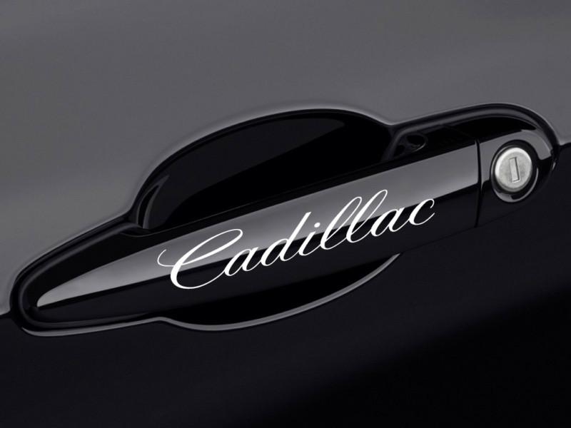 2 x cadillac door handle decal sticker emblem logo sts dts cts escalade srx bls 