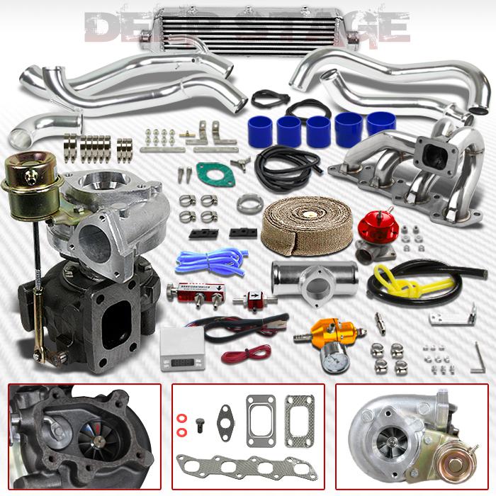 T25/t28 10pc turbo kit with intercooler+manifold+wastegate 95-98 240sx s14 ka24