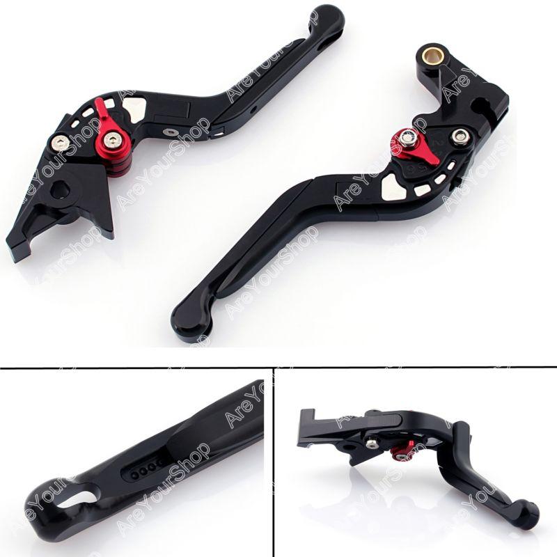 Folding extendable brake clutch levers suzuki sv650/s dl650 600/750 katana black