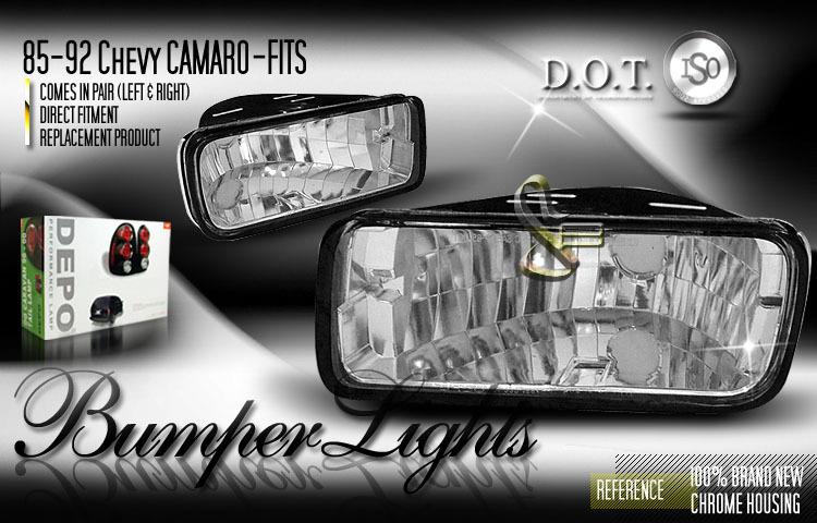 Depo pair euro style bumper signal lights 85-92 86 87 88 89 90 91 chevy camaro