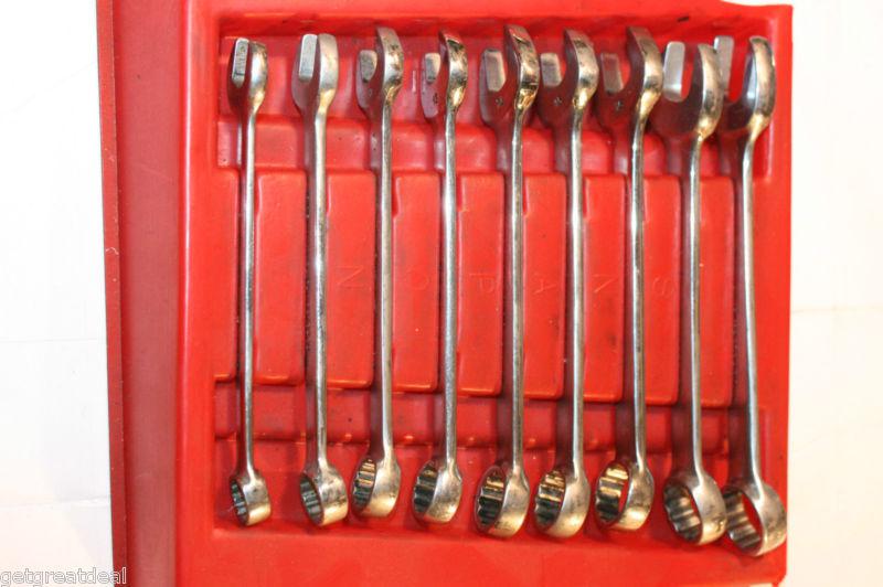 Snap-on tools short metric combination 12-point wrench set 9pc 10-18mm