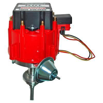 Davis unified ignition distributor hei vacuum mechanical advance red cap each