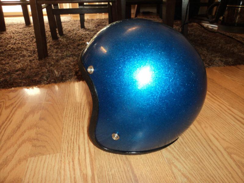 Vintage 1975 ls1 4170 blue motorcycle helmet size medium