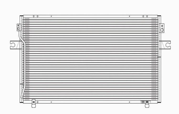 Replacement ac condenser parallel flow type 1995-1996 nissan maxima 9211040u60