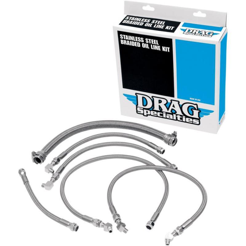 Drag specialties stainless steel braided oil line kit  606004