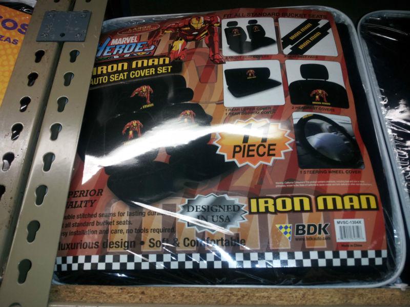 11pc marvel iron man seat cover set