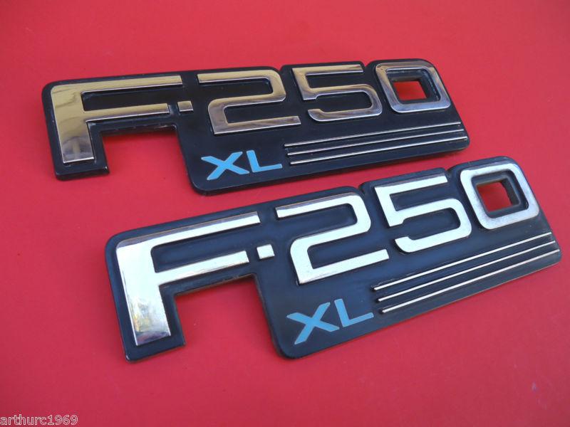 Ford 250 emblems 1990's 1995 ford f250 xl pickup truck oem fender emblems