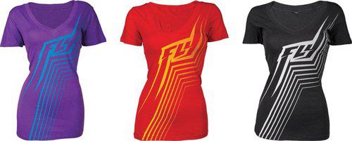 Fly racing womens rs v-neck t-shirt