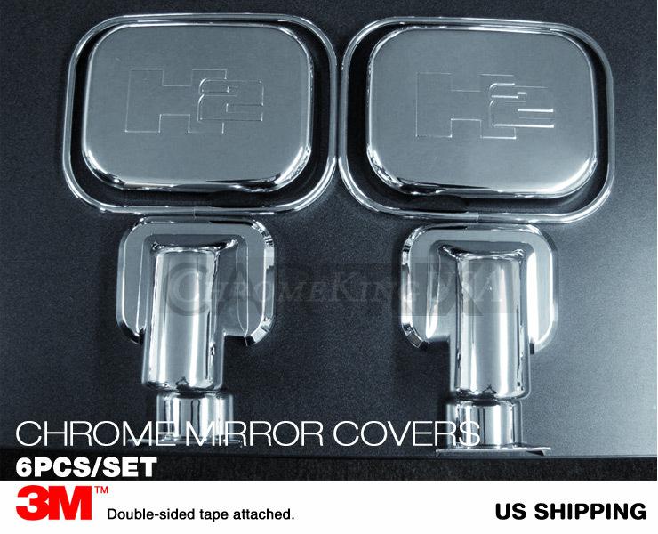 2002 2005 hummer h2 h-2 chrome door mirror cover covers trim 6pcs