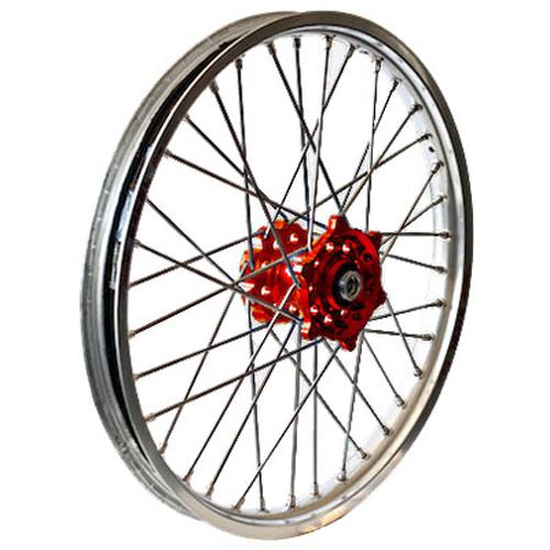 Talon mx front wheel set with excel rim - 1.60x21 - red/silver  56-3000rs