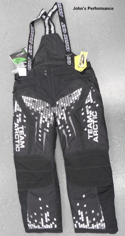 Womens ladies arctic cat black snowmobile pants bibs xl  5230-116