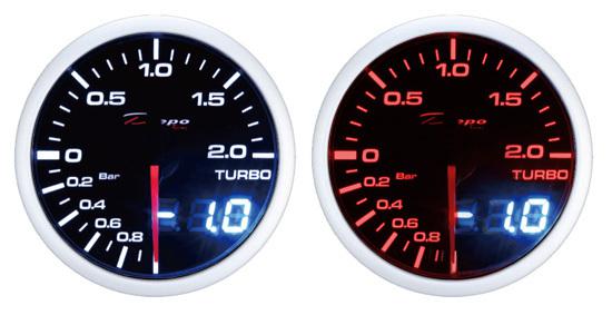 52mm bar depo racing digital electronic boost gauge white amber evolution