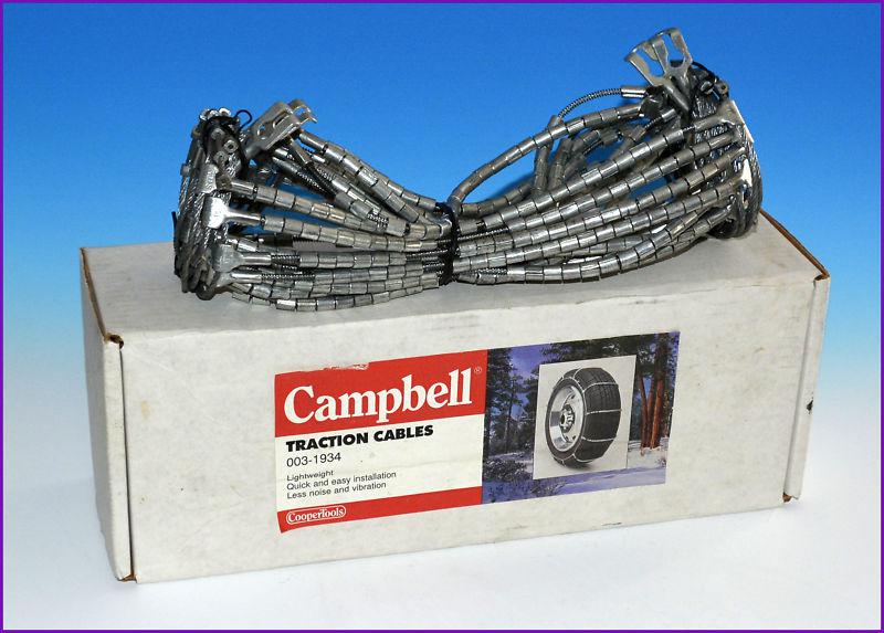 Nib snow chains campbell 003-1934 traction cables 14" ~ 15"  wheels