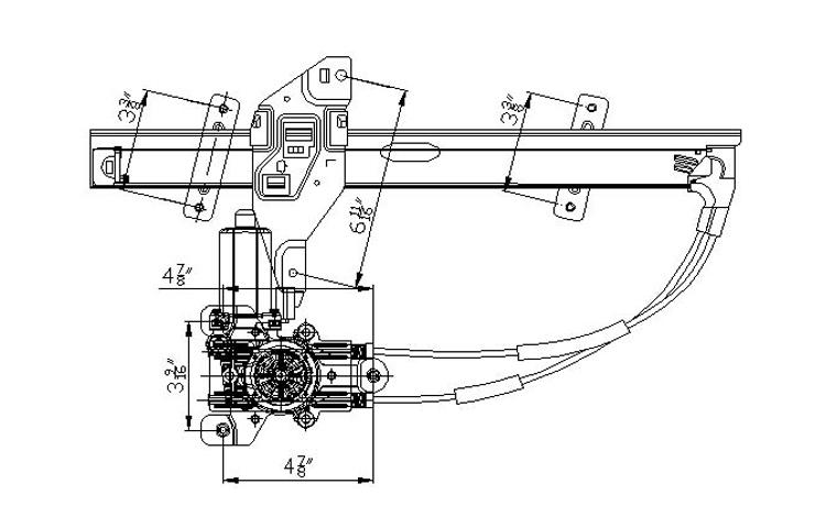 Tyc driver front power window regulator buick regal century oldsmobile intrigue