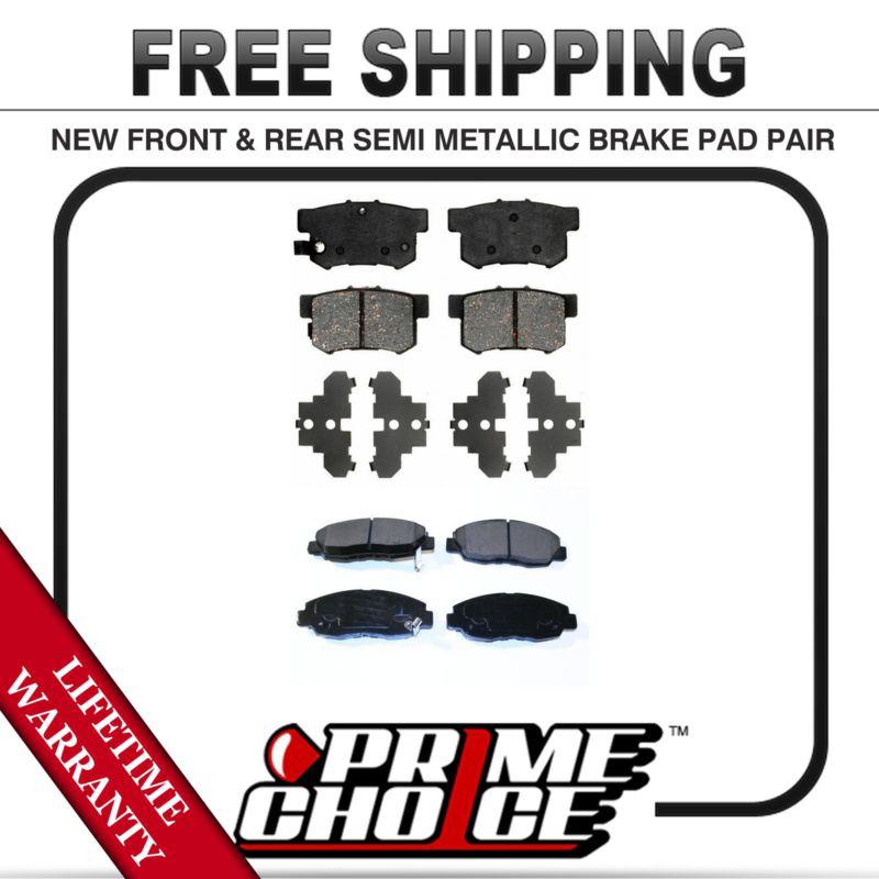 Complete set of front and rear premium brake pads with lifetime warranty