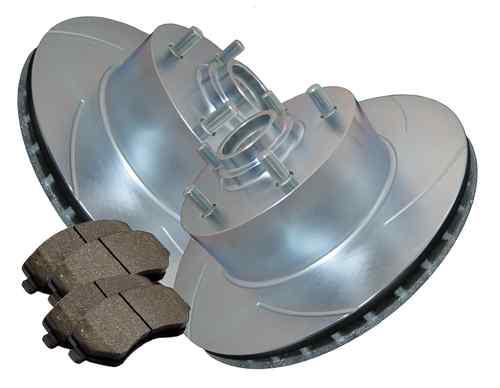 Fits chevy astro gmc safari 2wd front slotted only brake rotors + ceramic pads