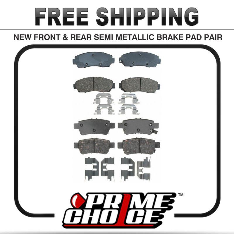 Premium front & rear metallic disc brake pads 2 full complete sets 4 pair 8 pads