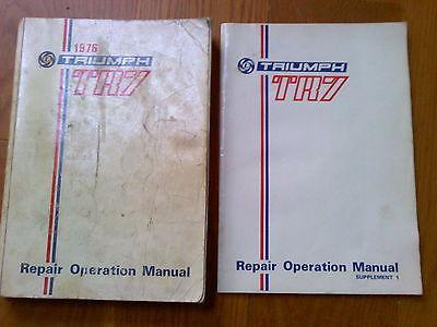 1976 triumph tr7 shop service repair operation manual and supplements