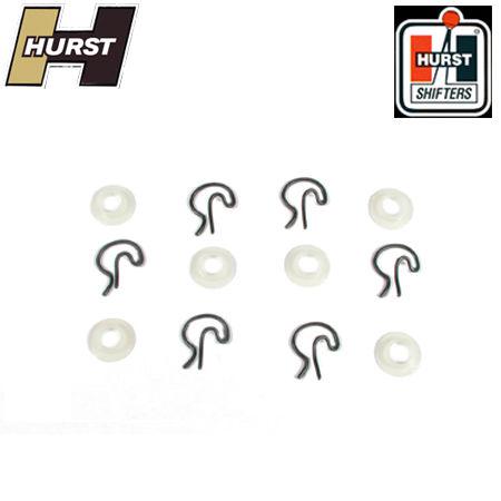 Hurst 4 speed 3320001 pit pack clips & nylon bushings, 6 each 