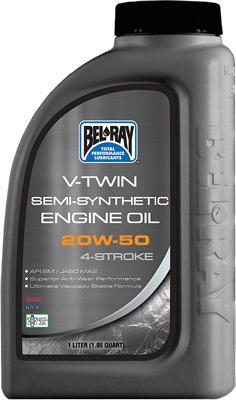 Bel-ray v-twin semi-synthetic engine oil 20w-50 1l 96910-bt1