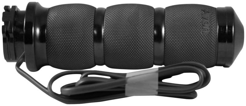 Avon black air cushioned heated hand grips for 2008-2013 harley touring tbw