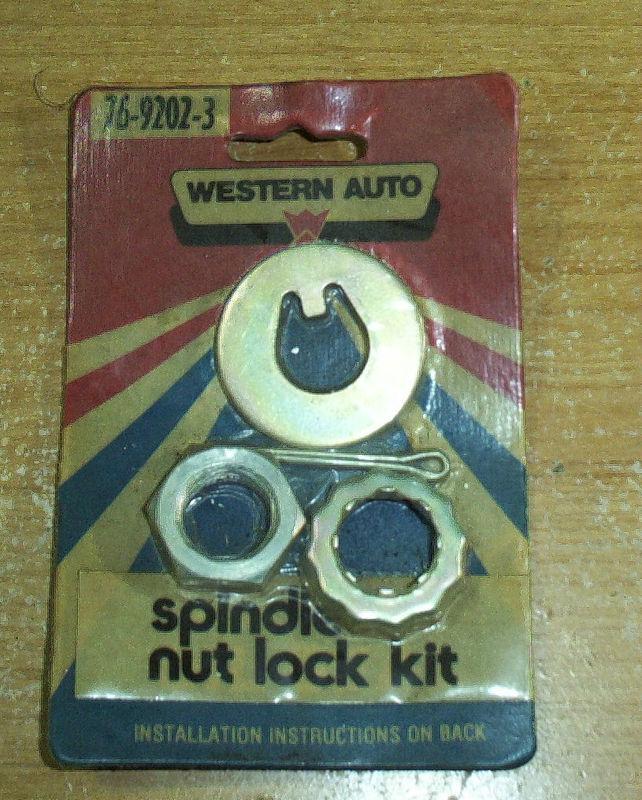 Western auto spindle nut lock kit multi vehicle use nos 