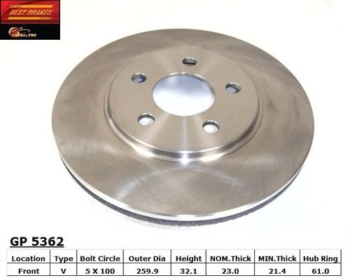 Best brakes usa gp5362 front brake rotor/disc-disc brake rotor