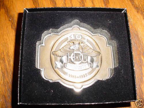 Harley 90th/ hog 10th belt buckle  s/n 3!!! nib!!! 1993