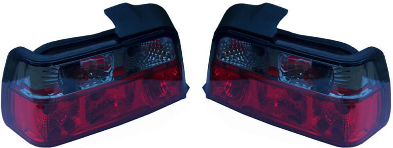 Bmw e36 3-series 4dr euro smoked tail lights bulbs included 1992-1998 