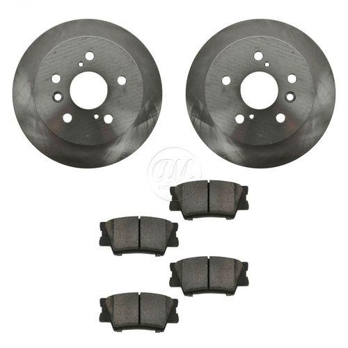 Es350 camry hybrid avalon rear ceramic disc brake pads & 2 rotors set kit