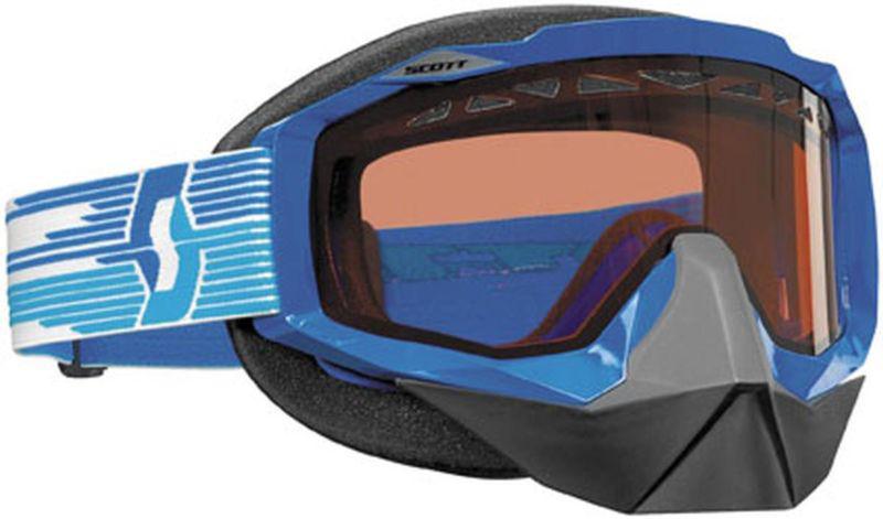 New scott hustle snowcross w/ rose acs thermal lens adult goggles,blue,one size