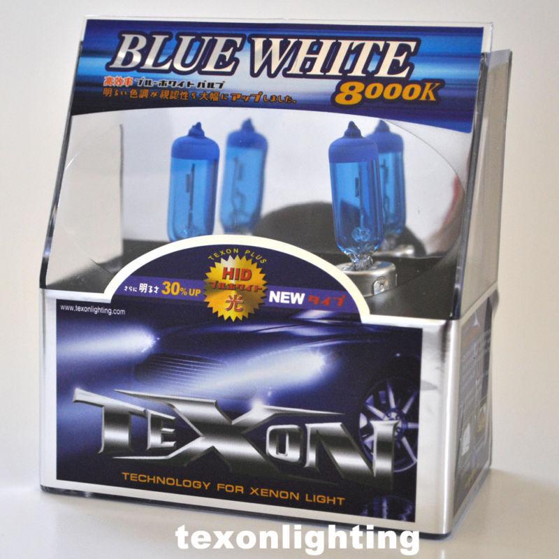 Texon hid xenon 2 bulbs 8000k blue white h10 12v 45w @ replacement halogen bulbs