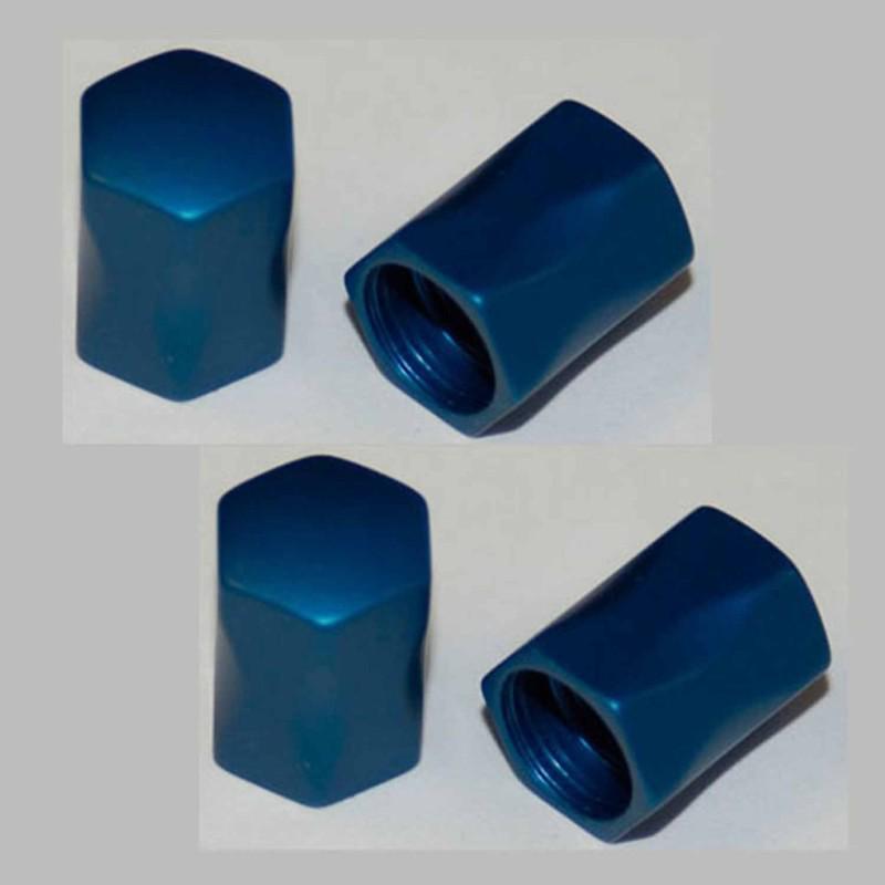 Blue anodized nugget valve cap 0641736x4