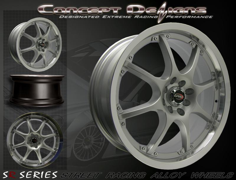 18" evoke c8 wheels rims 8h/4 lug silver (4x100/108) new