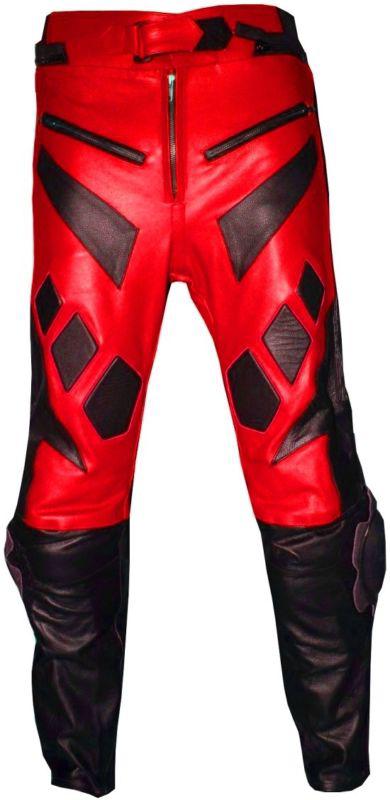 New motorcycle bike riding leather pants pant red 30