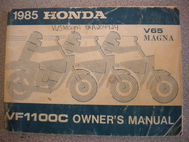 Honda owners manual 1985 vf1100c v65 magna 92 pages 00x31-mb4-6200