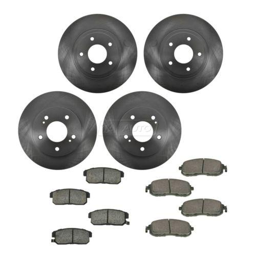 Brake pad & rotor kit ceramic front & rear for infiniti i35 nissan maxima new