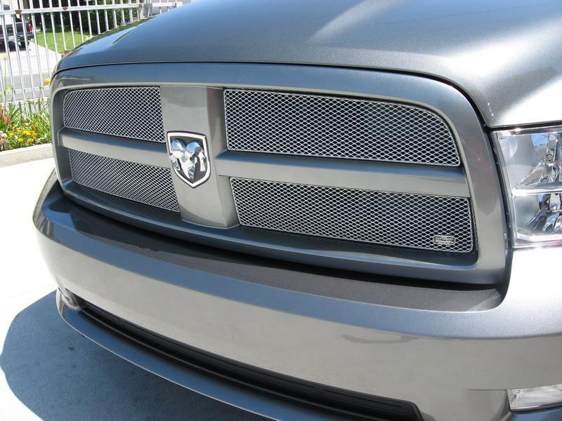 2009-2012 dodge ram 1500 truck grillcraft 4pc grille inserts silver mx grills