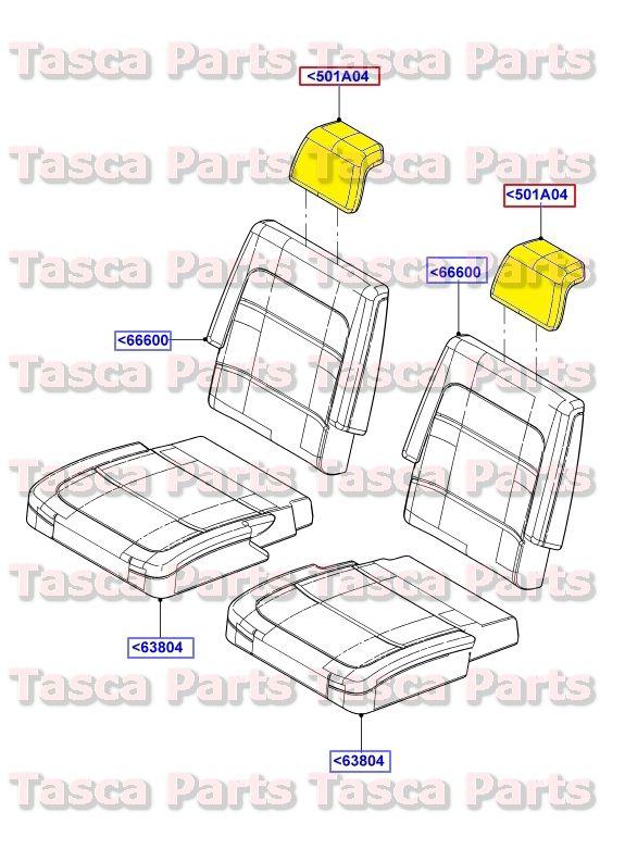 Oem rh or lh 3rd row bench seat headrest cover 2010 ford flex #aa8z-74501a04-gb