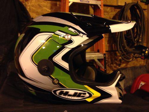 Hjc ac-x2 mx helmet with arctic cat smith quick strap goggles