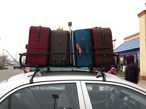Black car auto jumbo basket roof top luggage cargo carrier rack brandnew