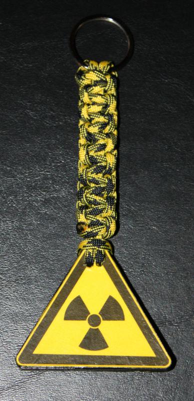 Nuke hazard key chain - handmade in usa - free shipping! - emergency paracord -